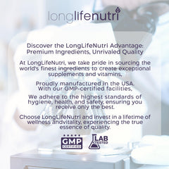 LongLifeNutri TUDCA USA manufacturing seal indicating quality