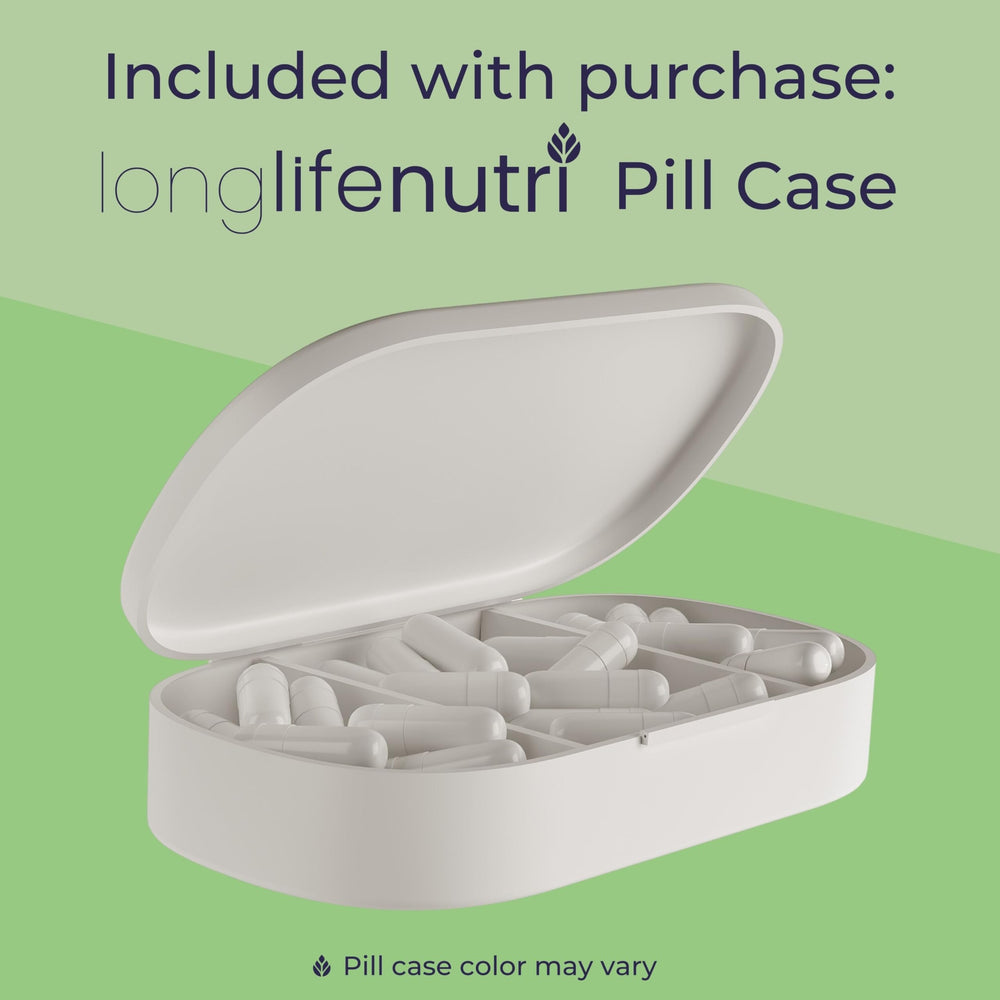 Capsules being dispensed suggests simple daily dosing and convenience