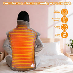 Longzhuo heating pad worn around neck ensures hands-free comfort.