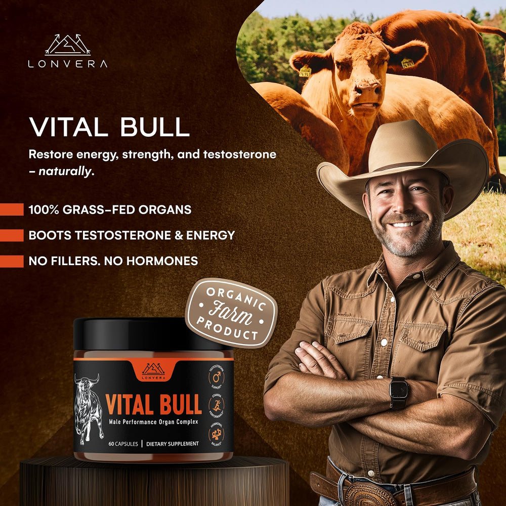 Lonvera Vital Bull capsules ready to swallow for on-the-go nourishment.