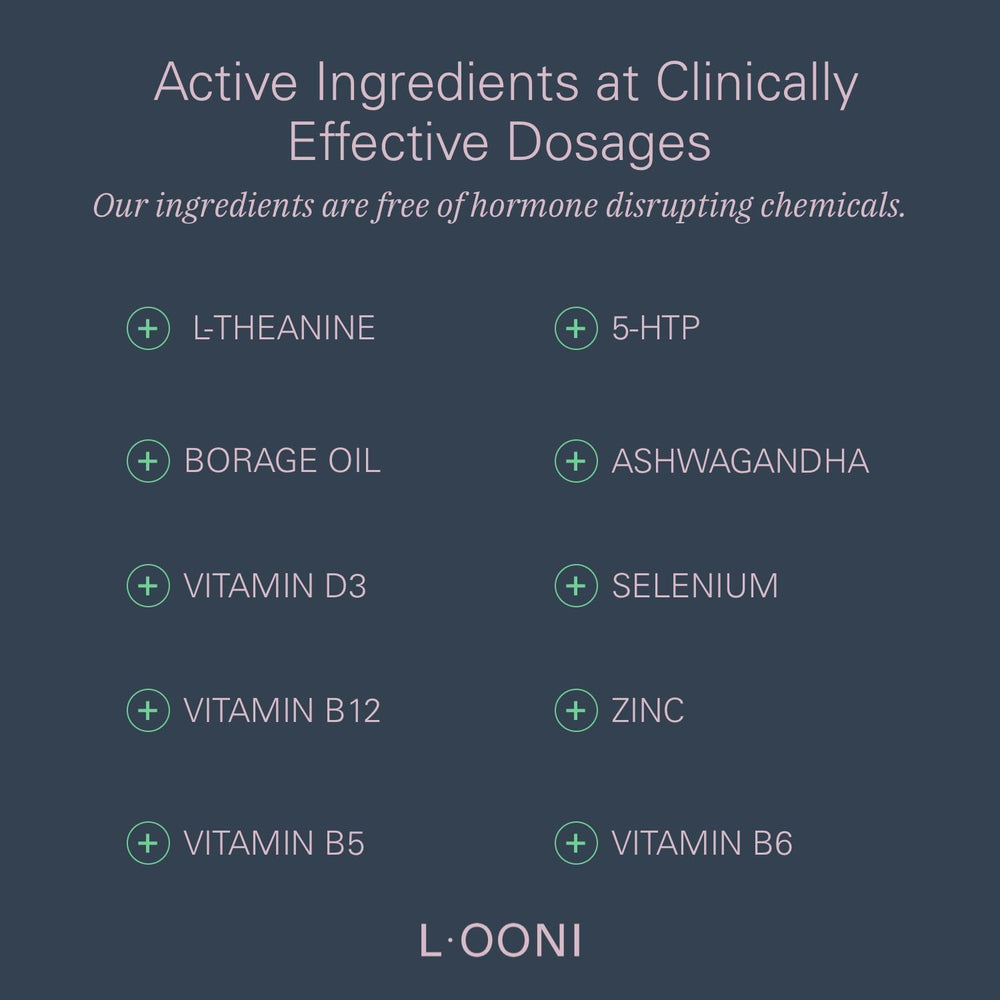 LOONI Balance Beam packaging highlights zinc and omega-6 blend for essential support.