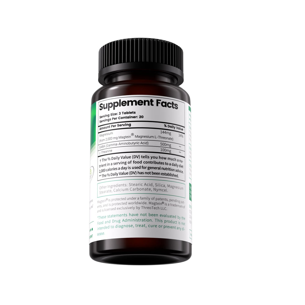Losoki Magnesium bottle on a nightstand, evoking calmer evenings