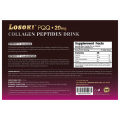 Pour action of Losoki PQQ collagen drink for on-the-go nourishment