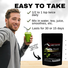 Lost Empire Herbs nettle root independently lab-tested for purity.