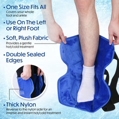 LotFancy gel pack enables hot and cold therapy for swelling and stiffness.