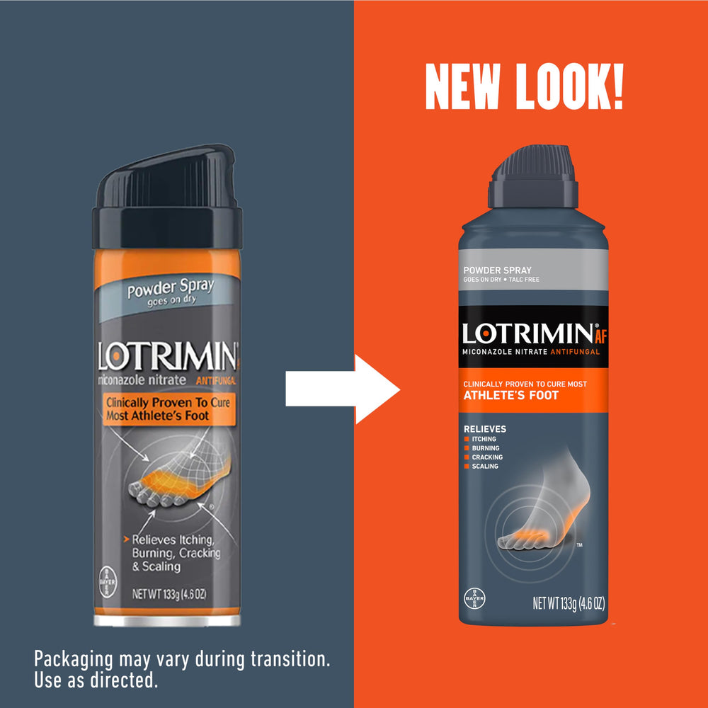 Lotrimin AF applying to feet to relieve itching and cracking.