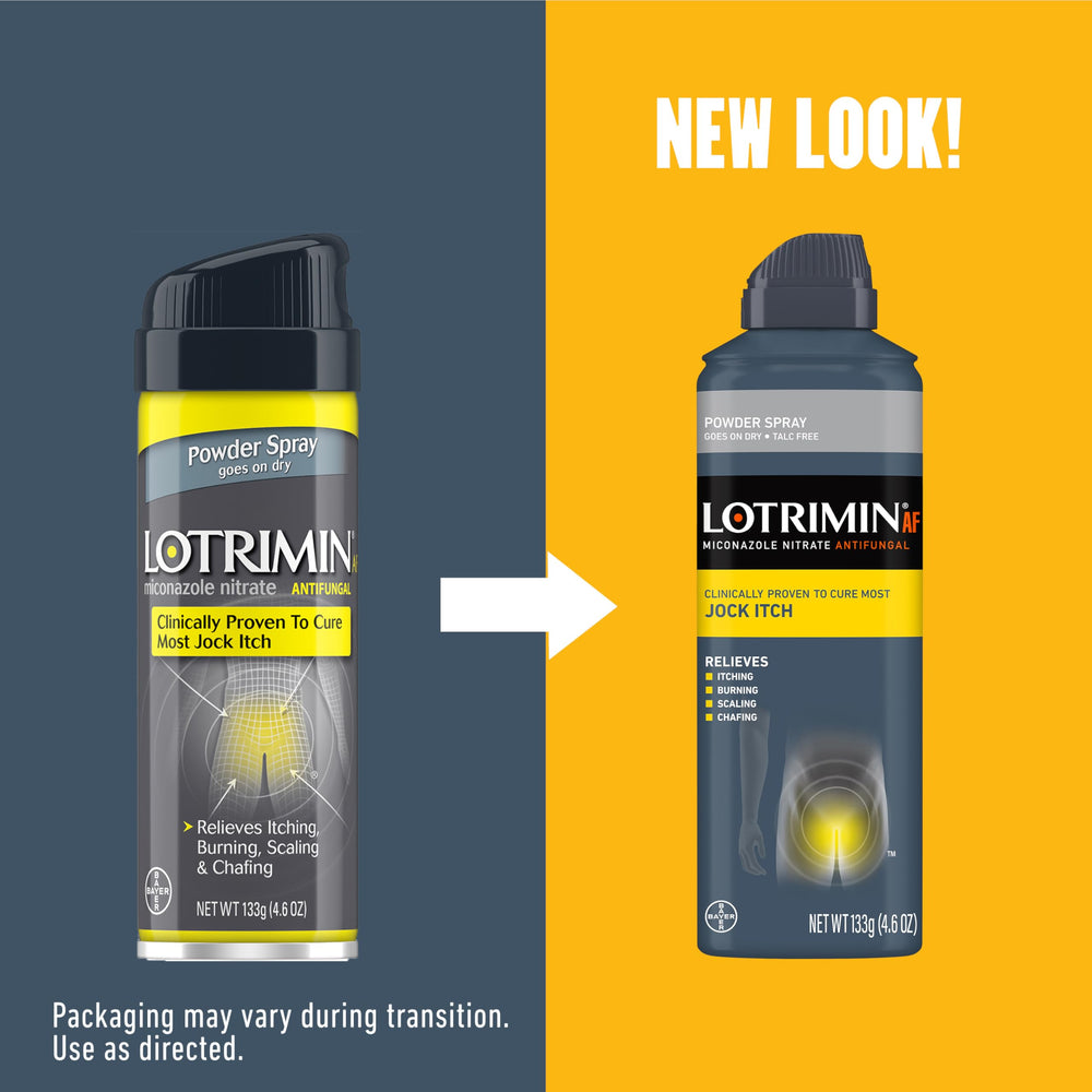 Lotrimin AF jock itch spray application between folds for easy coverage