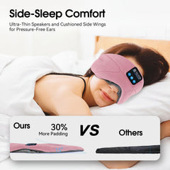 LOVE EYE sleep headphones HD sound with positionable speakers for optimal listening.