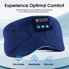 LOVE EYE Sleep Headphones feature removable speakers and mic for easy washing.