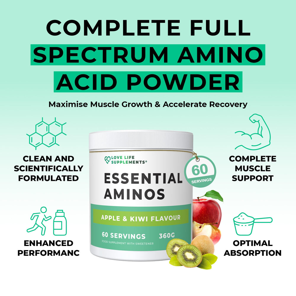 Love Life Supplements EAA dissolved in water for quick hydration