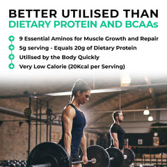 Love Life Supplements EAA nutrition label showing nine EAAs