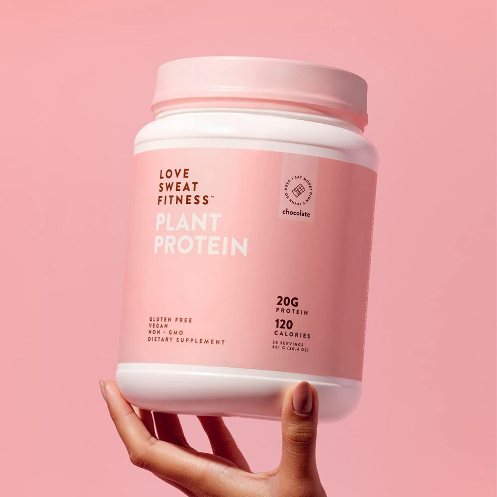Love Sweat Fitness creamy chocolate shake in glass for tasty post-workout recovery