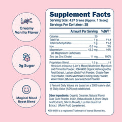 Love Sweat Fitness Mood Boost Powder vanilla coffee-mug scene suggesting easy mix into morning coffee