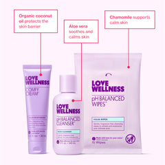 Love Wellness fragrance-free bundle packaging for discreet feminine care.