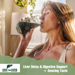 Milk thistle in Love Your Liver Detox Cleanse Powder highlighting detox support.