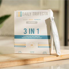 Lovie Style Daily Trifecta packaging on shelf in a store display.