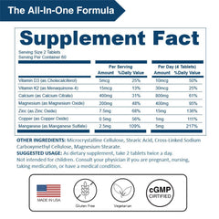 LOVITA D3 and K2 vitamins on the label for mineral synergy.