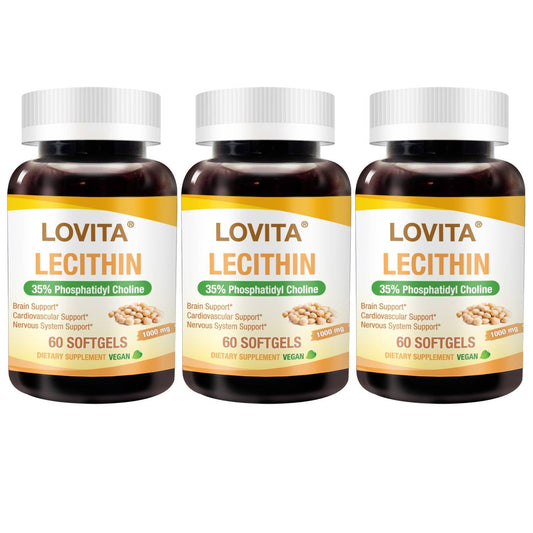 Lovita Lecithin softgels bottle front for daily support