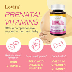 Close-up of LOVITA tablets showing gentle iron bisglycinate for easy absorption.