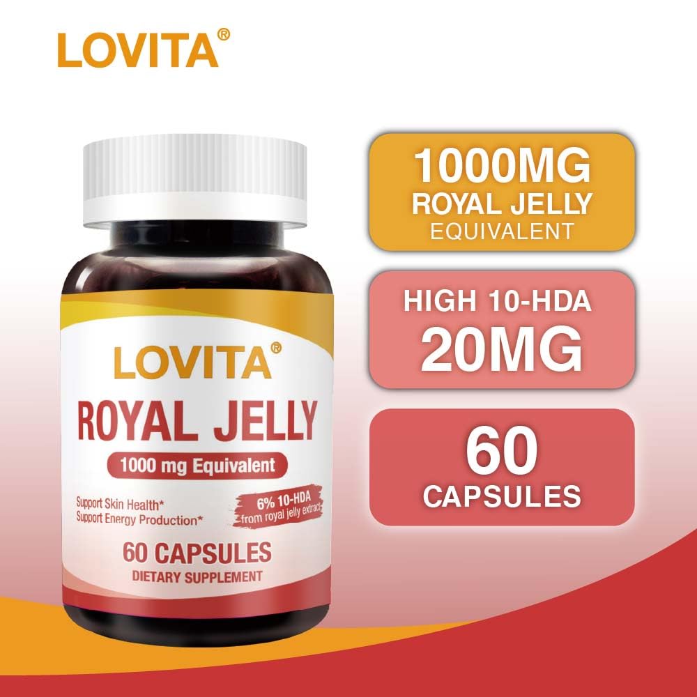 Close-up of 20-HDA detail highlighting Lovita royal jelly potency.