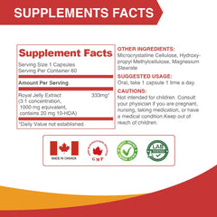 Lovita Royal Jelly vegan capsules for convenient daily supplementation.