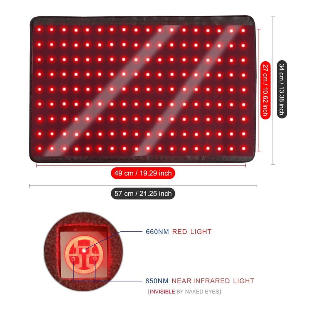 LOVTRAVEL wearable wrap delivers 850nm infrared heat for back muscles.