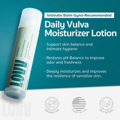 LOVV Instimoist Vulva probiotic blend illustration suggests skin balance.