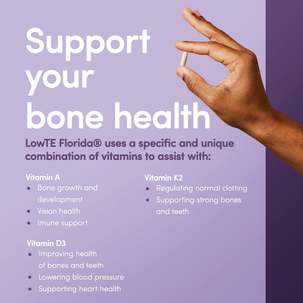 LowTE Florida ADK daily routine scene suggests consistent use for bone strength and normal blood pressure