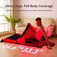 LPKP foldable red light therapy mat folded for compact storage.
