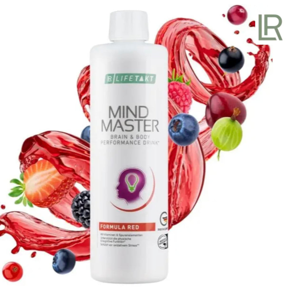 LR Health & Beauty Mind Master Red gel content with aloe and grape.