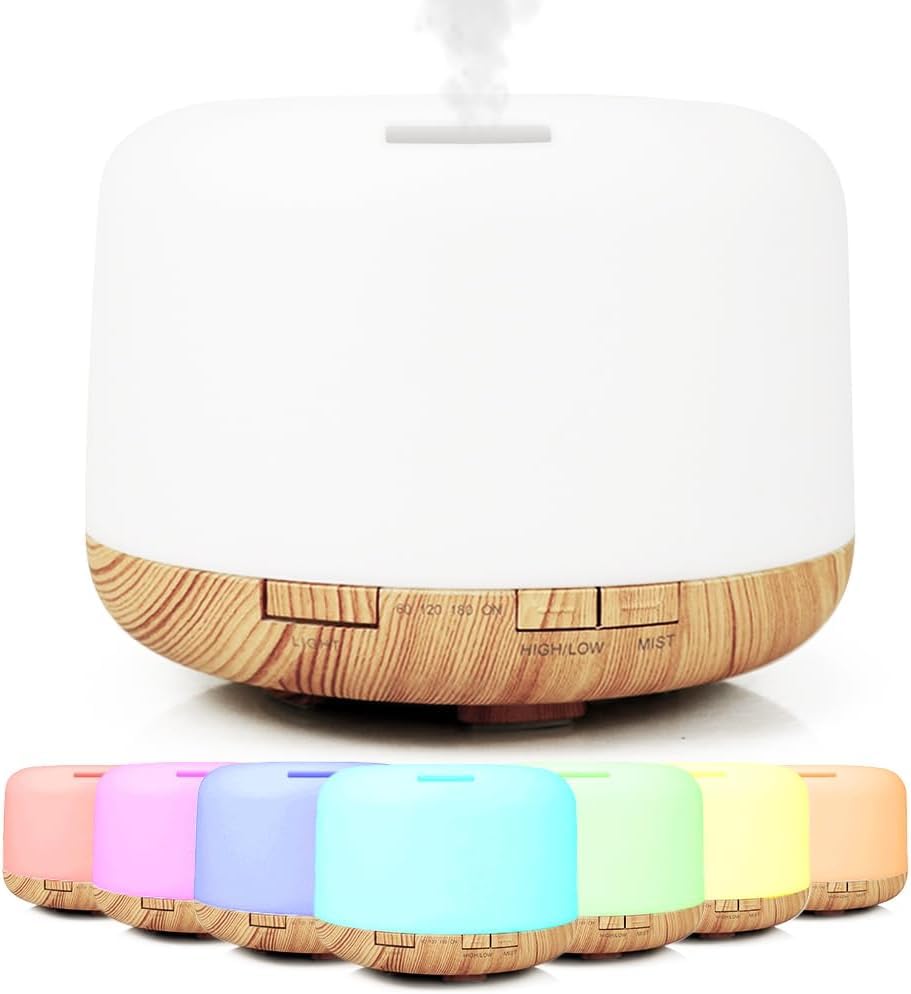 LSLCQW 500ml diffuser with remote control for easy adjustment from across the room