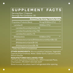 LTH Balance Multi Pro 30B capsules closeup shows 30B CFUs per serving.