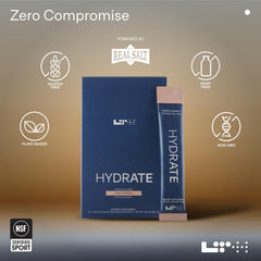 LTH Hydrate bottle pour illustrates easy mixing without clumps.