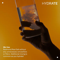 LTH Hydrate ingredients label highlights gluten-free and plant-based features.