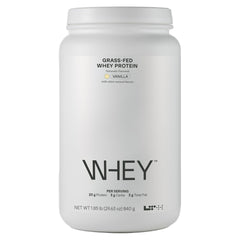 LTH Whey Protein vanilla tub front for lean muscle support.