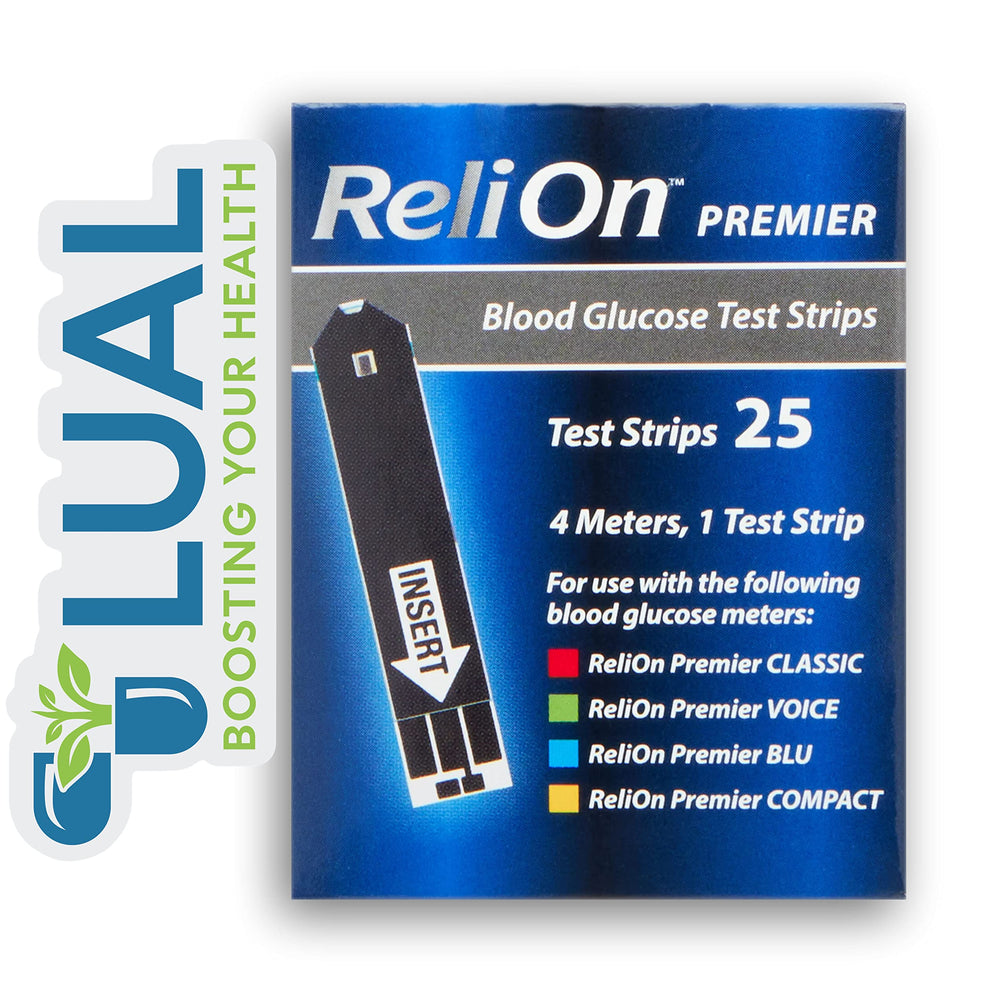 LUAL glucose meter display with clear readouts for easy viewing.