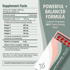 Lubracil sea buckthorn oil capsules promoting moisture balance and comfort.