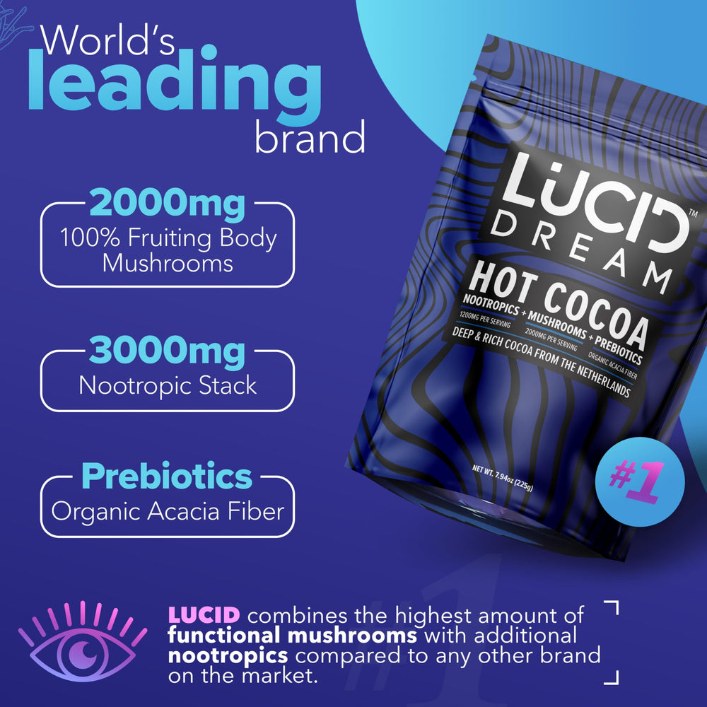 Lucid Dream Mushroom Hot Cocoa caffeine-free evening option