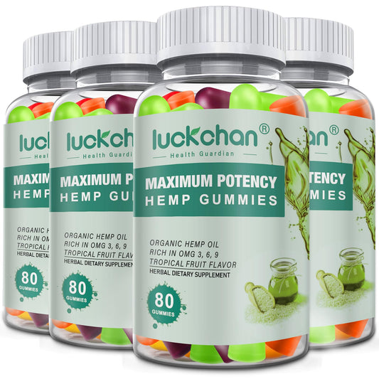 LUCKCHAN hemp gummies 4-pack potency for daily wellness.