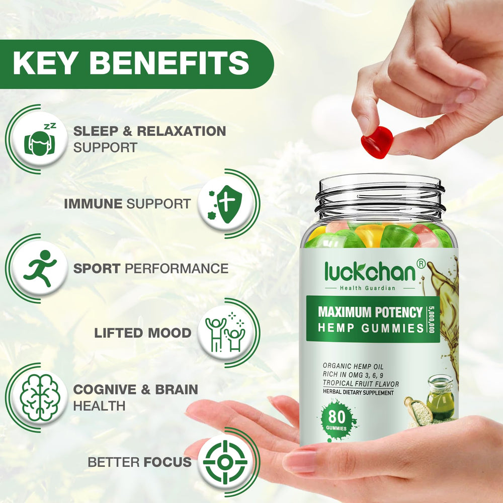 LUCKCHAN hemp gummies colorful fruity flavors invite a calming snack