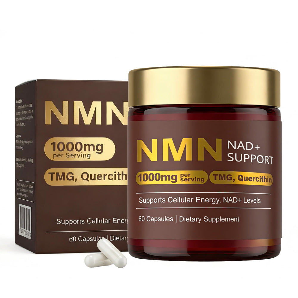 LUCKDATE NMN 1000mg liposomal bottle promoting enhanced absorption and cellular support.