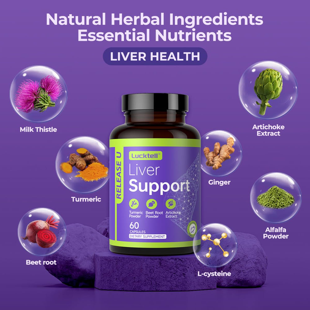 LuckTell Liver Support packaging box showcased on a clean countertop