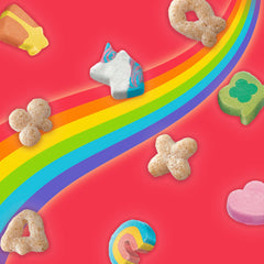 Lucky Charms Treat Bars with balloons provide a fun, portable snack for adventures.