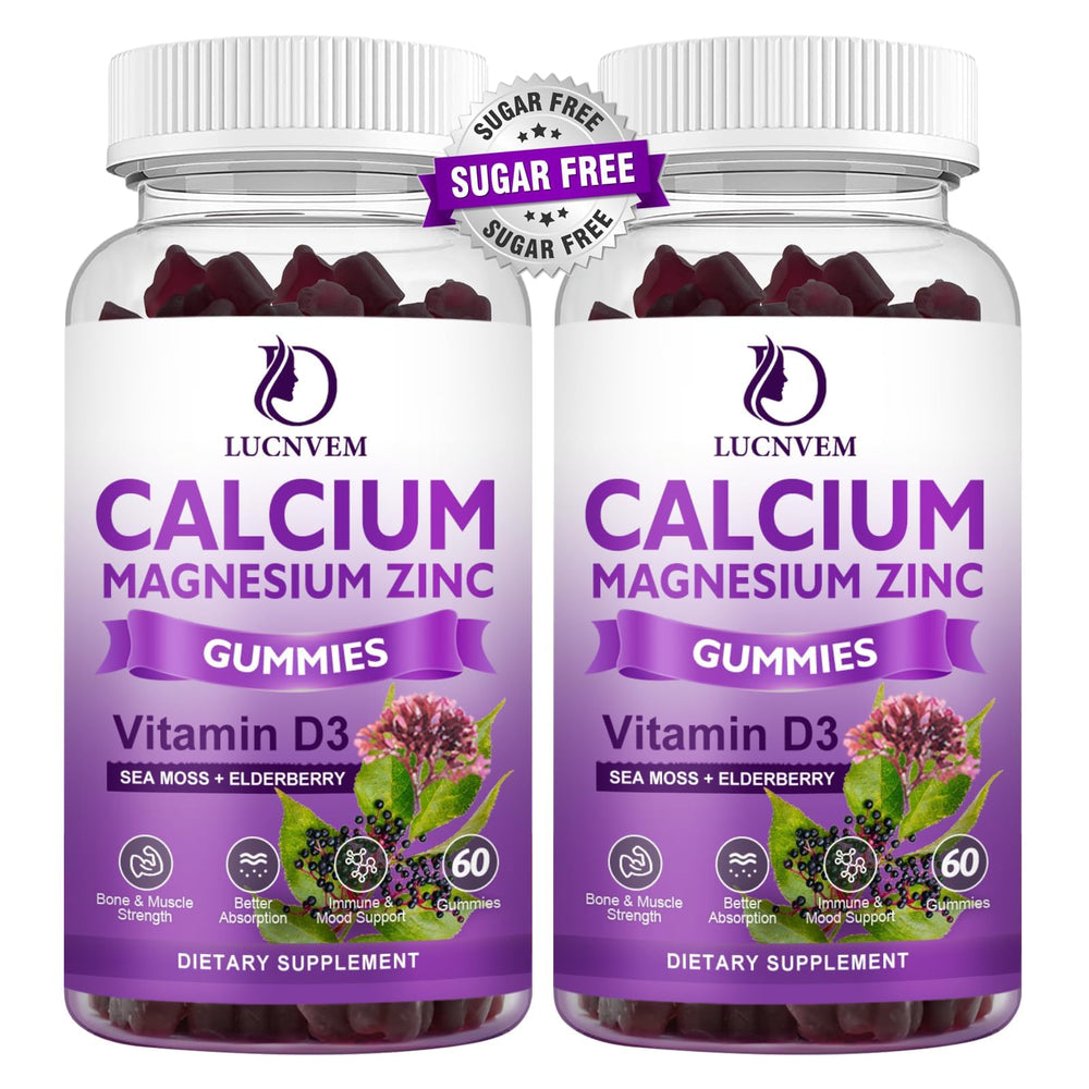 LUCNVEM 2-pack bottle shows convenient mineral gummies for daily intake.