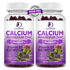 LUCNVEM 2-pack bottle shows convenient mineral gummies for daily intake.