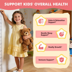 LUCNVEM magnesium glycinate drops strawberry flavor supporting bedtime routine for kids