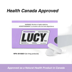 Lucy Nicotine Gum Berry Citrus use during a coffee break