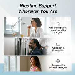 Lucy Nicotine Gum on-the-go case supports discreet moments.
