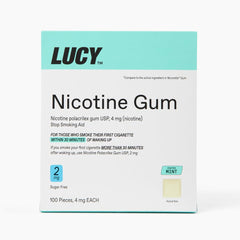 LUCY NRT Mint gum pack front view for quick cravings relief