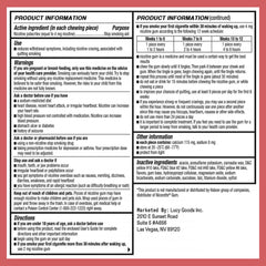 LUCY NRT Cinnamon gum in wallet demonstrates portable option.